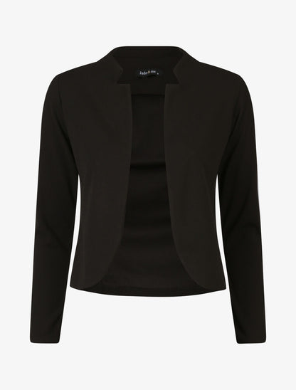 Veste courte à col cranté - Noir - 4