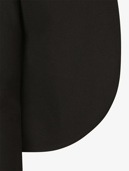 Veste courte à col cranté - Noir - 3