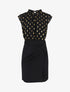 Robe fourreau à pois irisés - Noir - 4