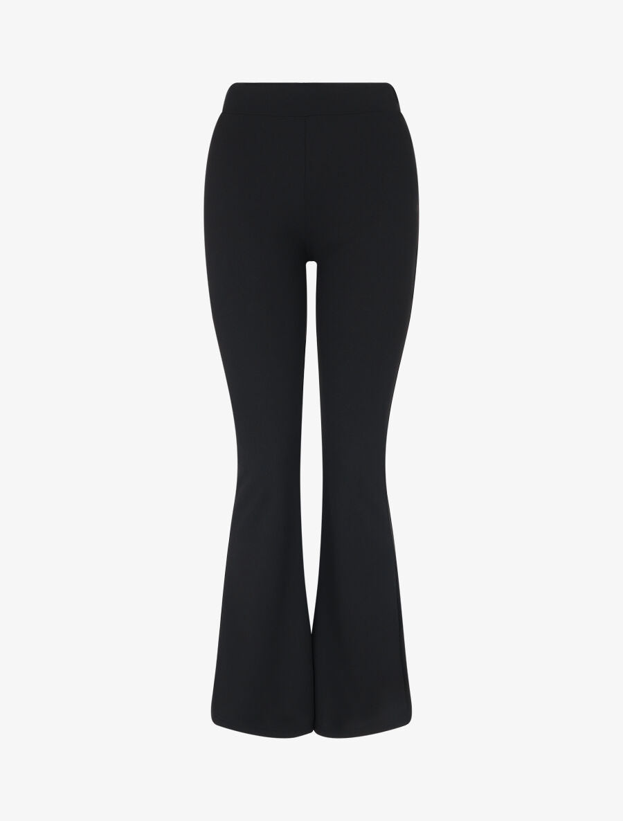 Pantalon fluide uni coupe flare - Noir - 3