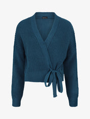 Gilet cache-coeur uni - Bleu canard - 5