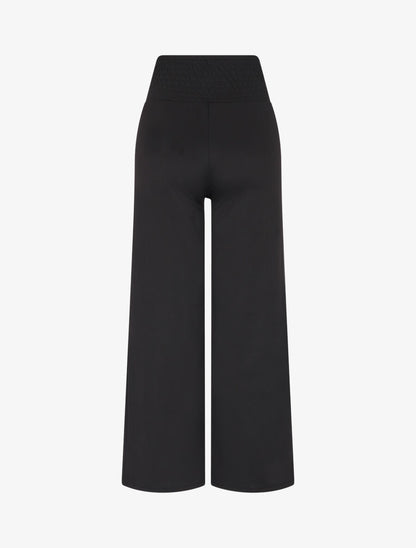 Pantalon style pons fluide uni - Noir - 2