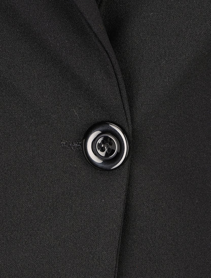 Blazer uni à un bouton - Noir - 3