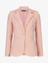 Blazer uni à un bouton - Rose - 1