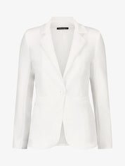 Blazer uni à un bouton - Blanc - 1