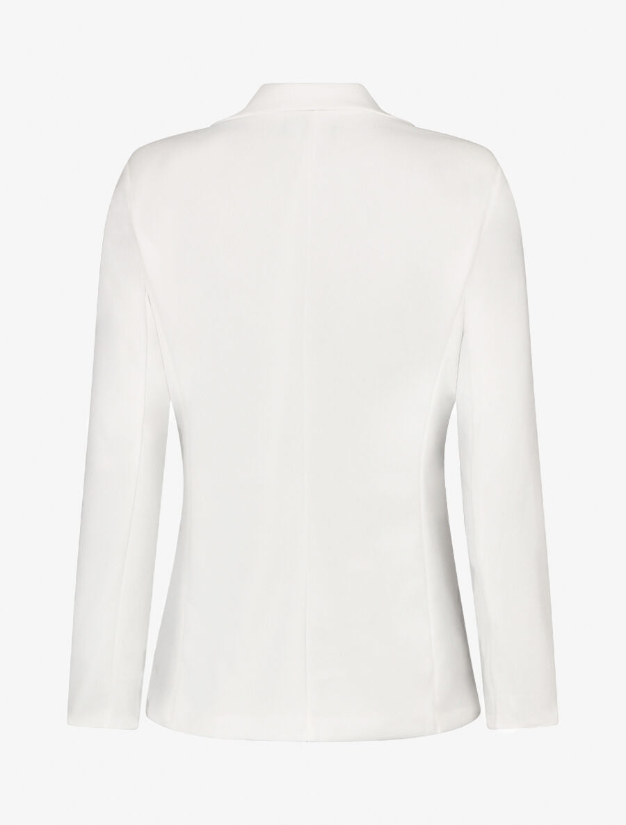 Blazer uni à un bouton - Blanc - 2