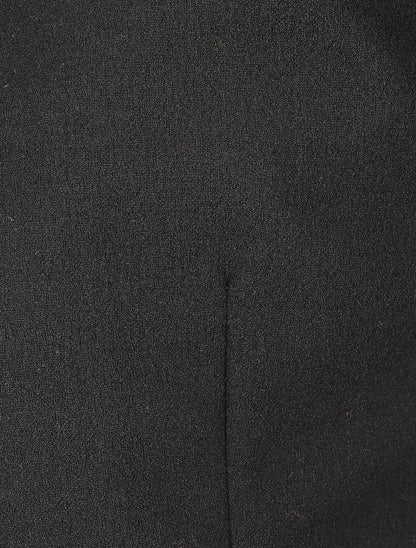 Veste unie manches longues et col rond - Noir - 3