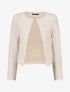 Veste unie manches longues et col rond - Beige - 4