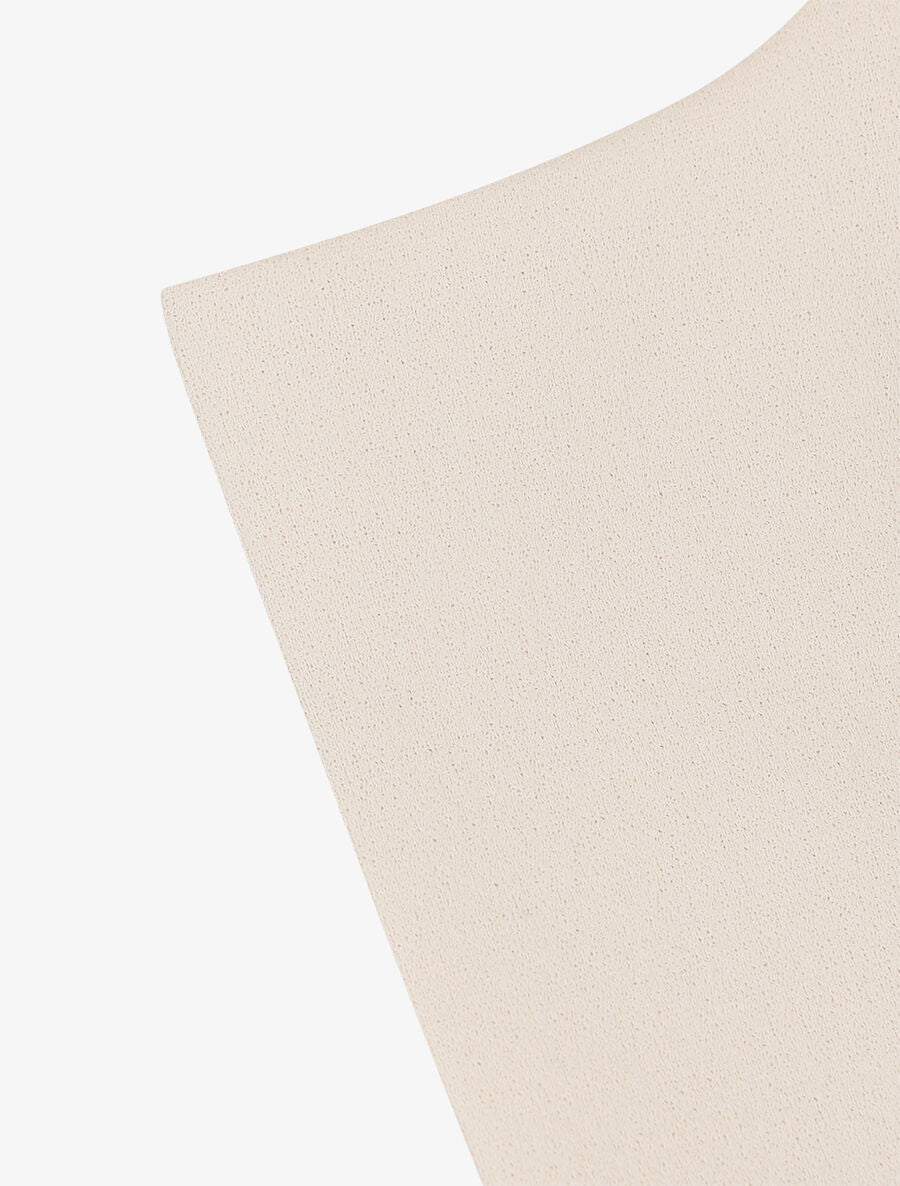Veste unie manches longues et col rond - Beige - 3