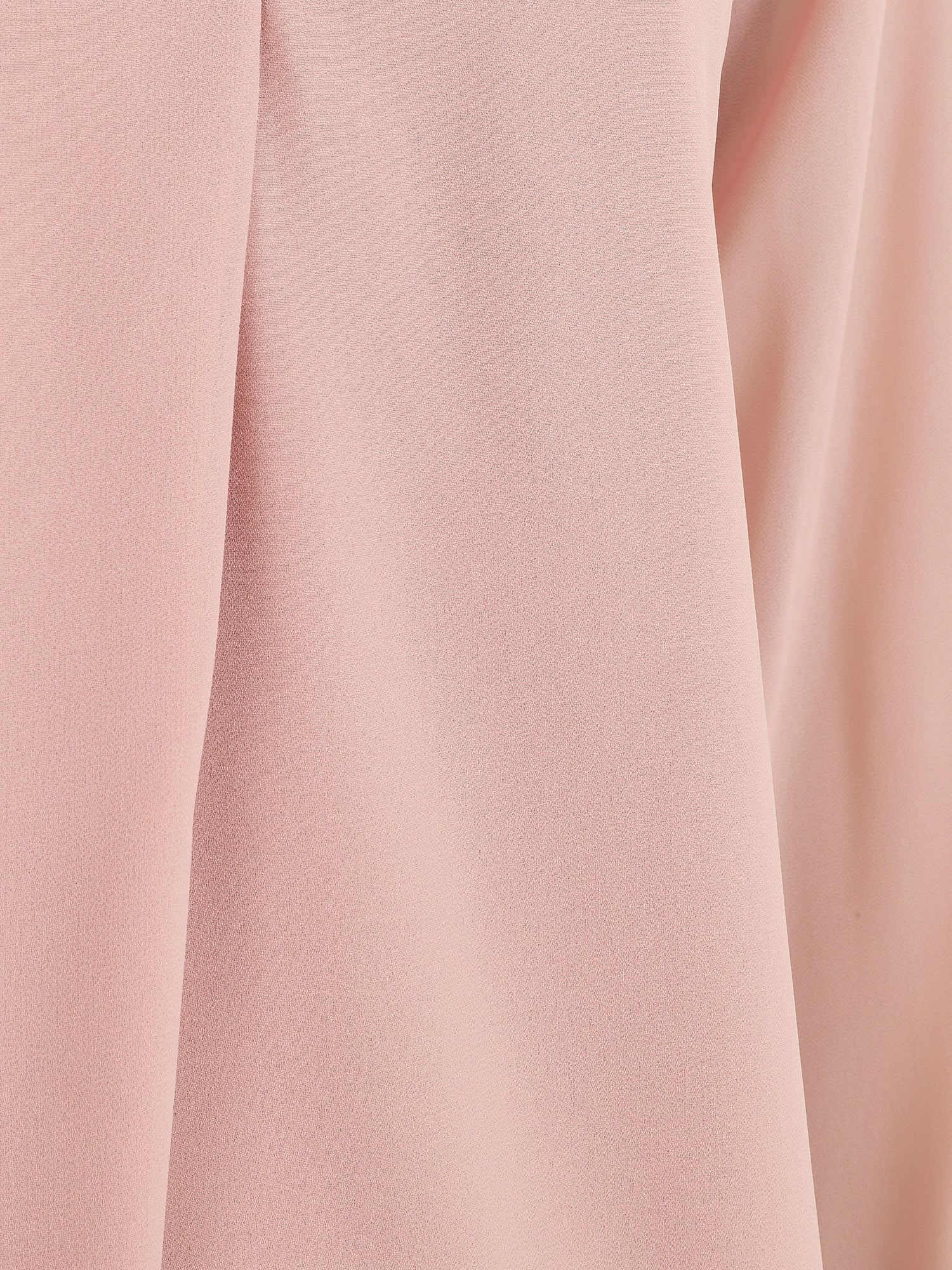 Blouse ample unie manches longues - Rose - 3