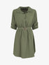 Robe chemise courte évasée - Kaki - 5