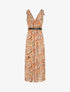 Robe longue sans manches imprimé cachemire stylisé - Beige - 4