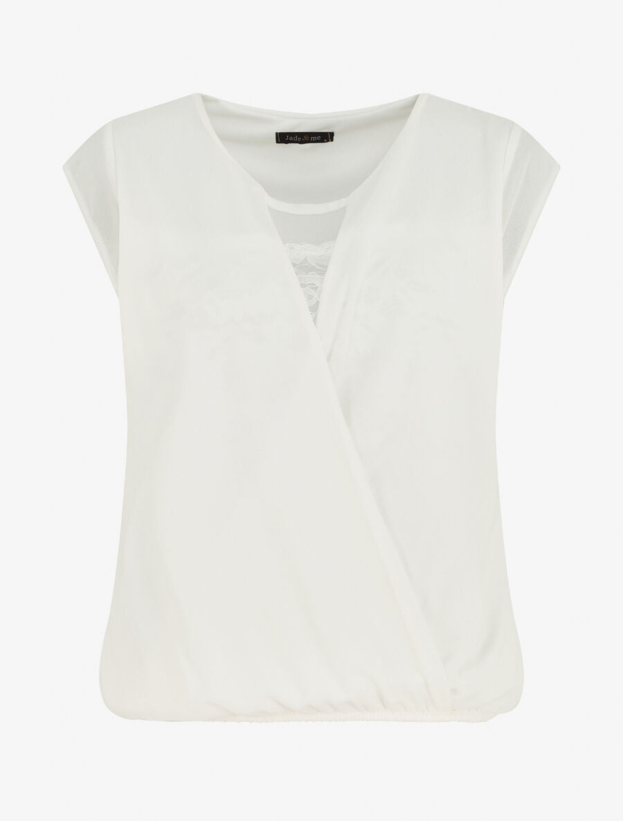 Top cache-coeur uni sans manches - Blanc - 5