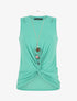 Top sans manches avec noeud - Turquoise - 1