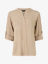 Pull uni fin à manches retroussables - Beige - 5