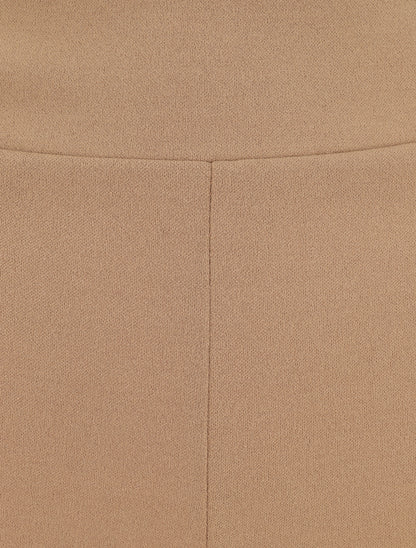 Short à pont taille empire - Camel - 3