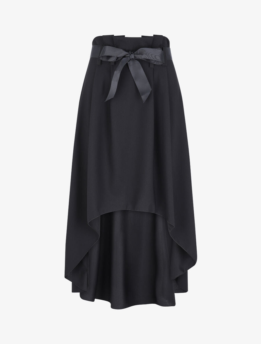Jupe midi asymétrique - Noir - 4