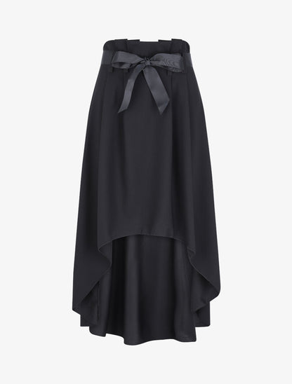 Jupe midi asymétrique - Noir - 4