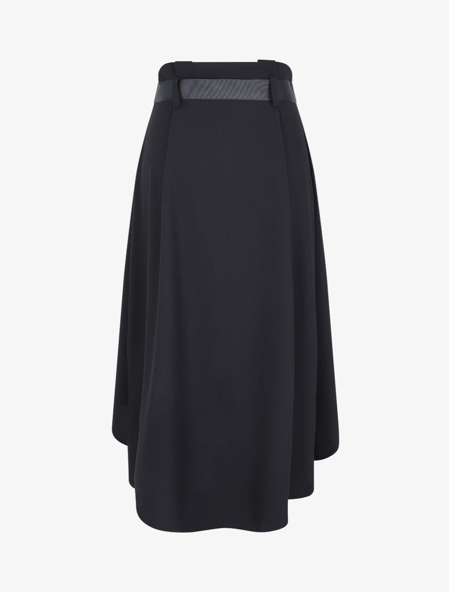 Jupe midi asymétrique - Noir - 2