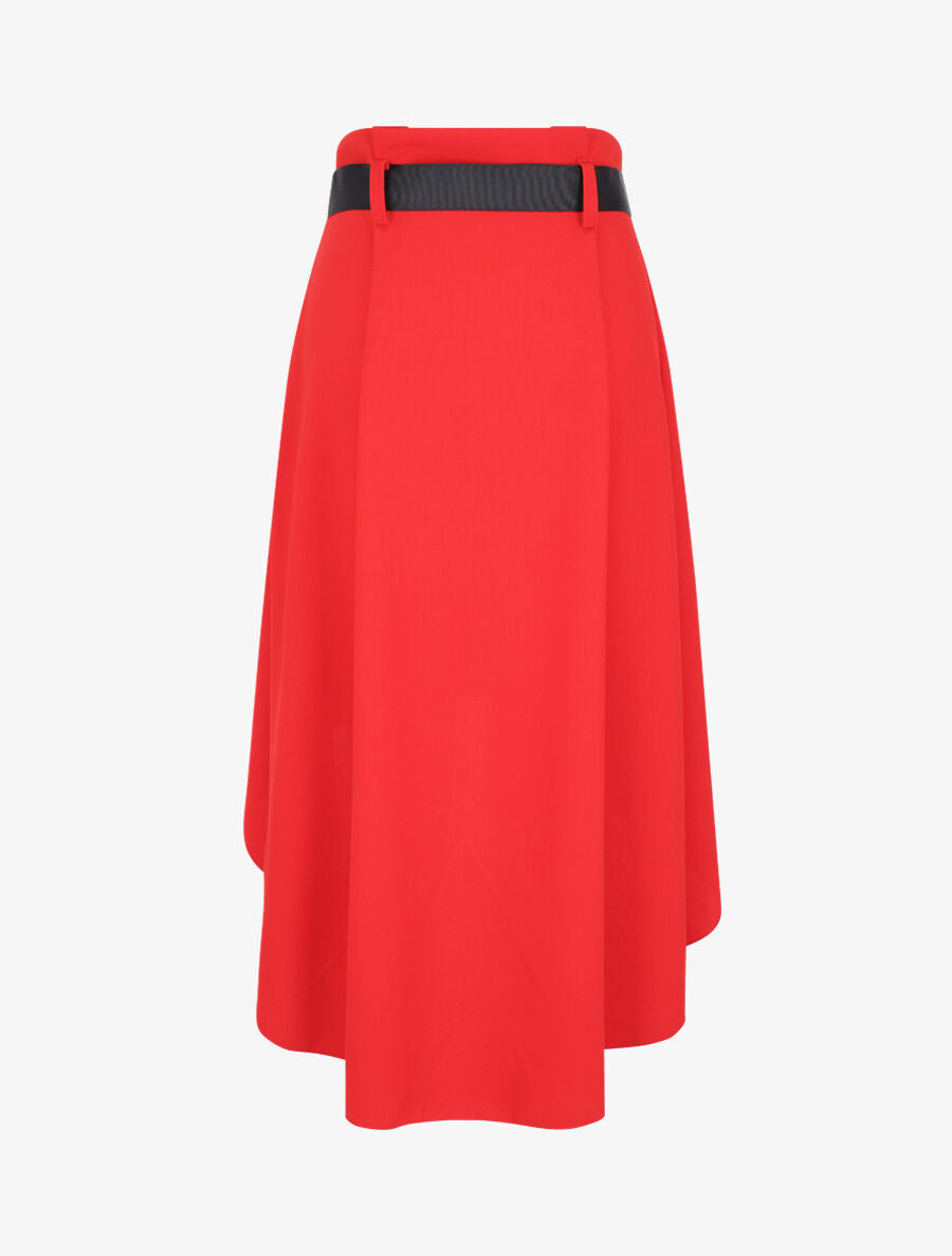 Jupe midi asymétrique - Rouge - 2