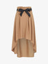 Jupe midi asymétrique - Camel - 1