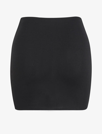 Mini-jupe drapée - Noir - 2