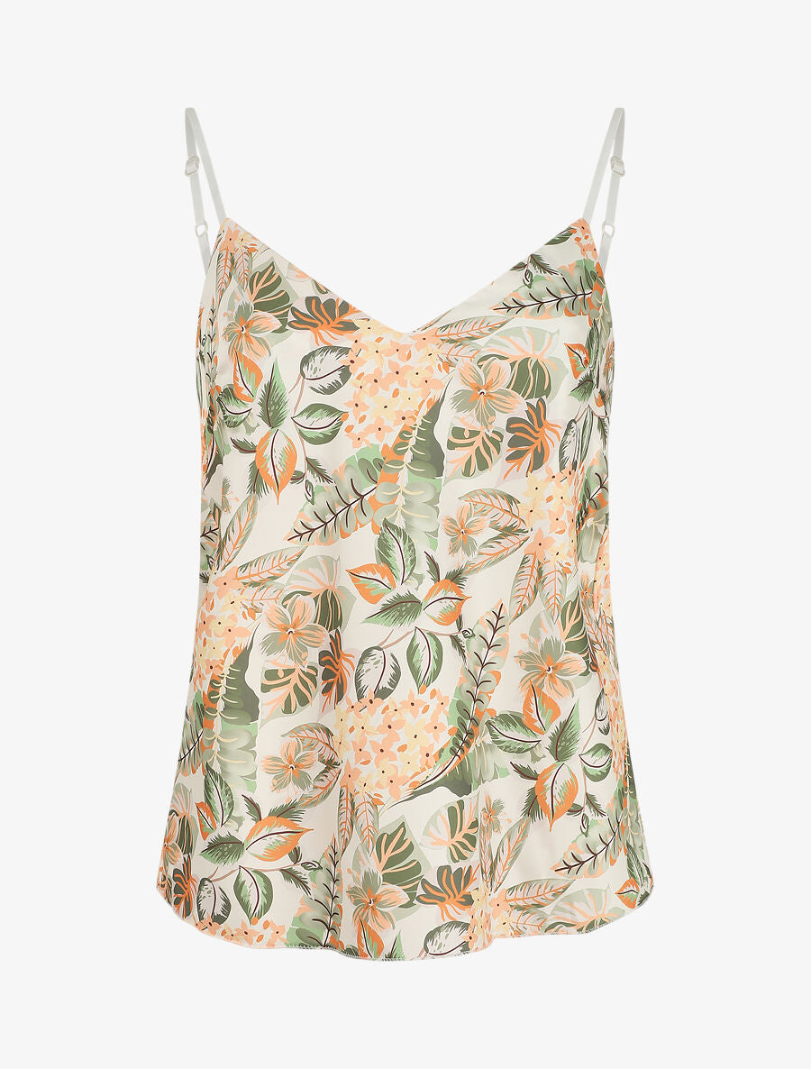 Caraco droit imprimé tropical - Beige - 5
