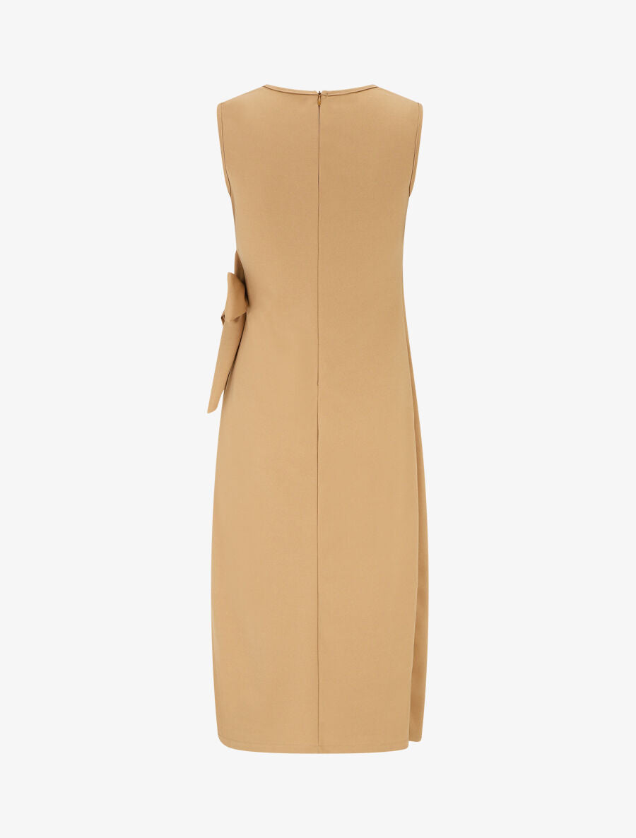 Robe style portefeuille et bord fendu - Camel - 2