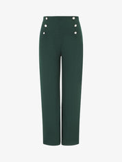Pantalon fluide coupe droite - Vert sapin - 5