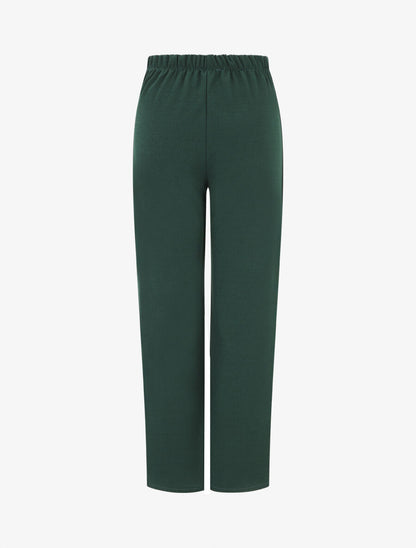 Pantalon fluide coupe droite - Vert sapin - 2