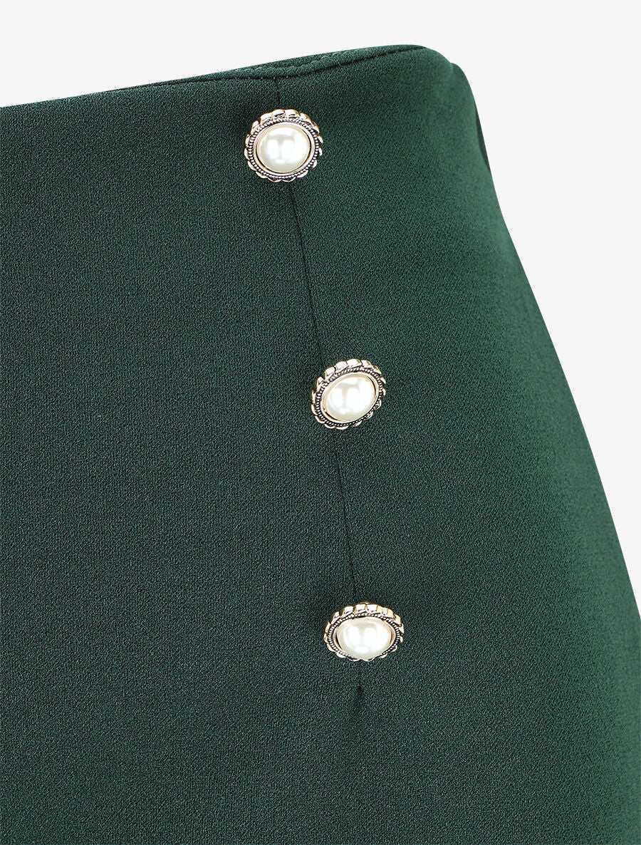 Pantalon fluide coupe droite - Vert sapin - 3
