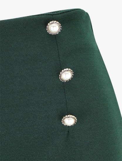 Pantalon fluide coupe droite - Vert sapin - 3