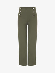 Pantalon fluide coupe droite - Kaki - 5