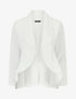 Blazer uni à bords ondulés - Blanc - 1