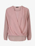 Blouse oversize à col cache coeur - Rose - 4
