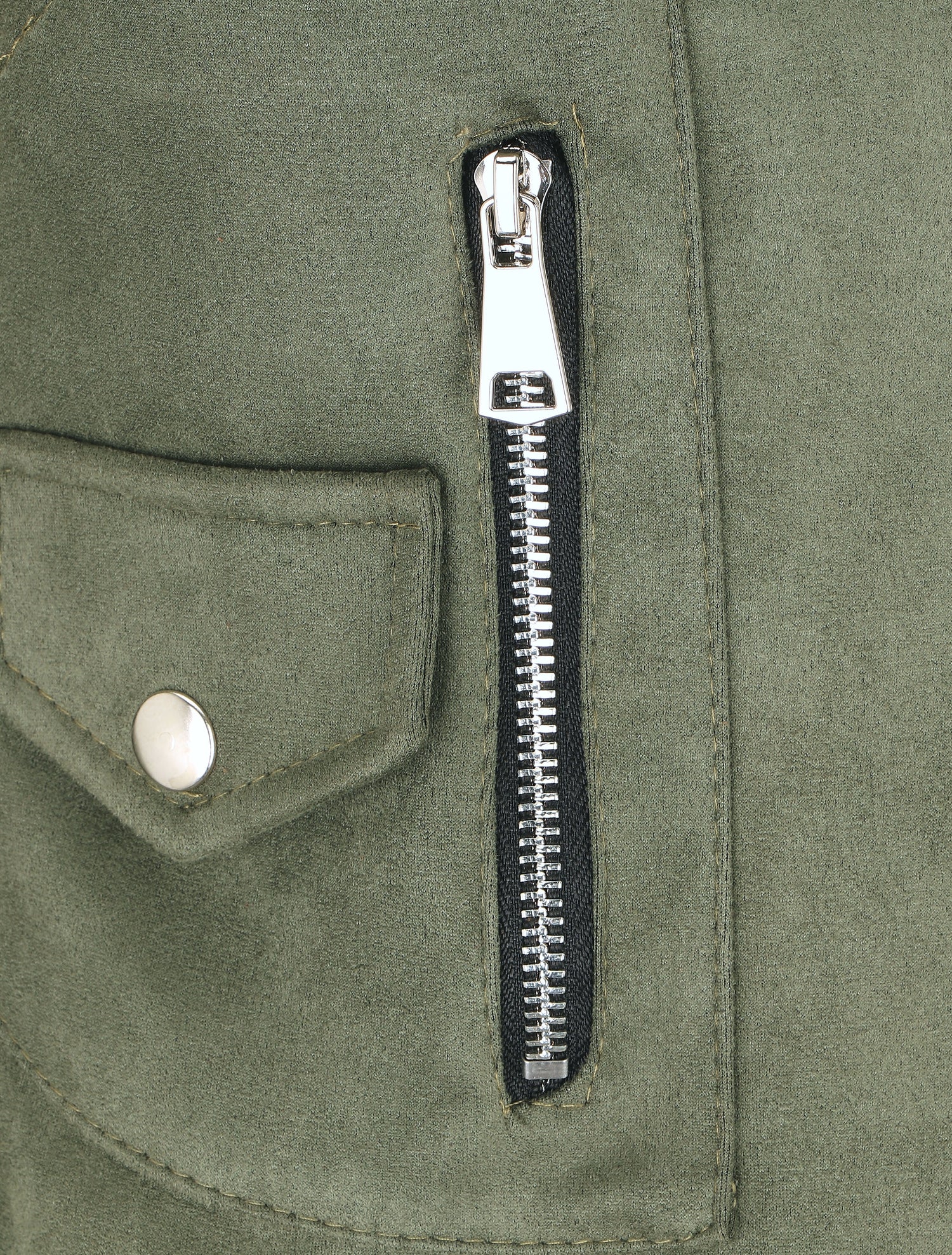 Veste style perfecto en suédine - Kaki - 3