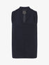 Blouse unie en voile à détail bijoux - Marine - 5