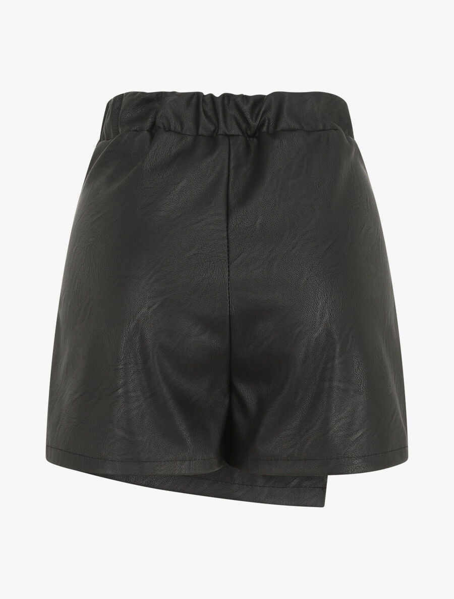 Short en simili style portefeuille - Noir - 2