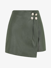 Short en simili style portefeuille - Kaki - 1