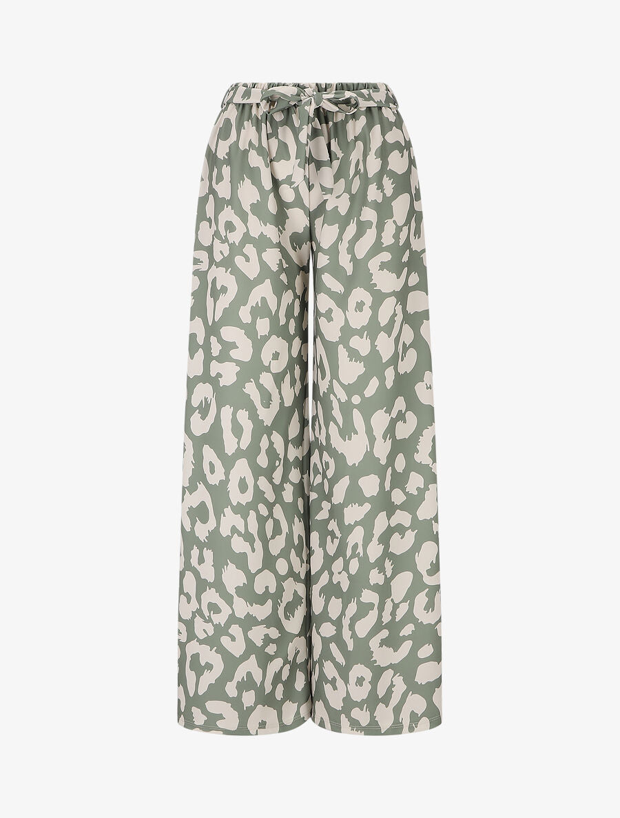 Pantalon ample à imprimé graphique - Vert d&