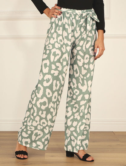 Pantalon ample à imprimé graphique - Vert d&