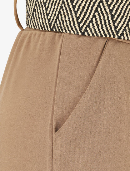 Pantalon long uni fluide - Taupe - 3