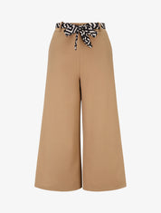 Pantalon ample uni fluide - Camel - 1