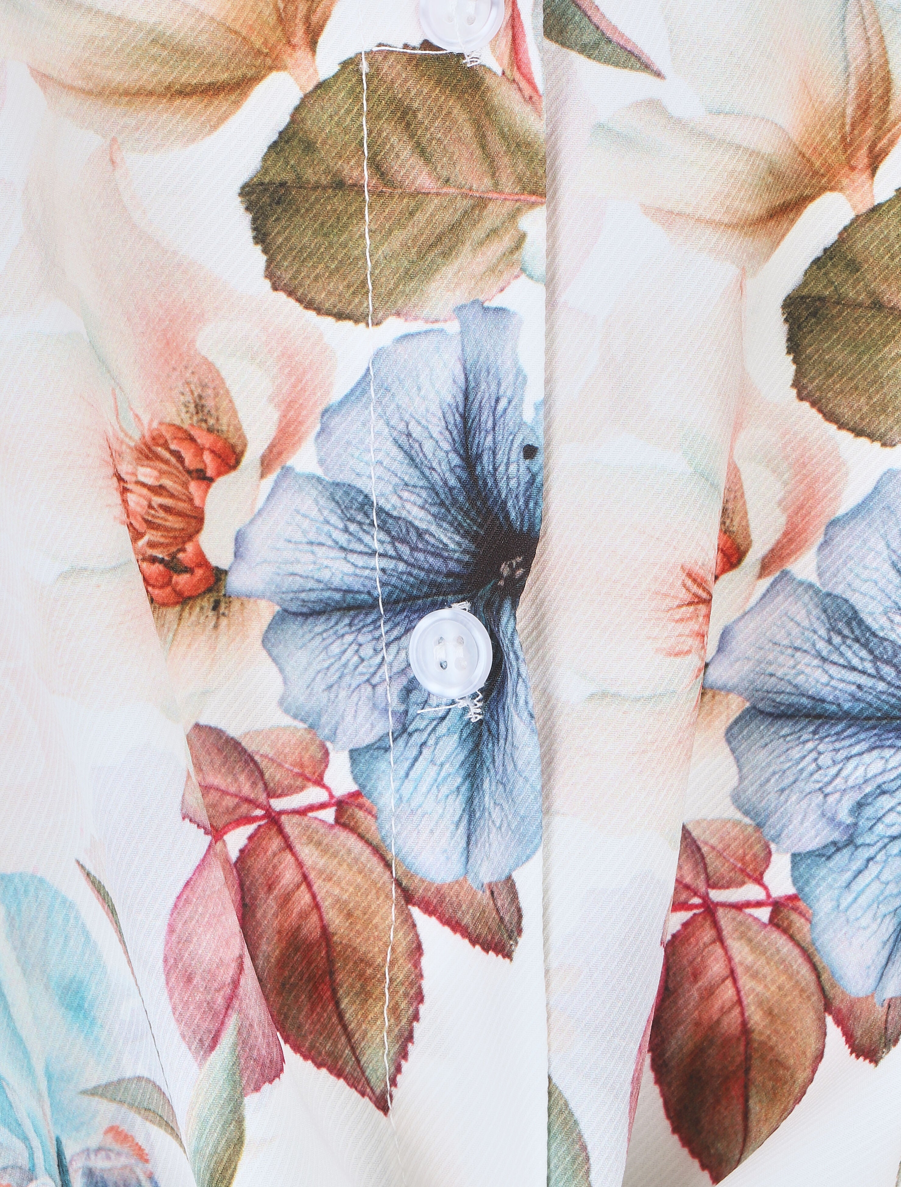 Blouse à nouer imprimé fleuri - Blanc - 3