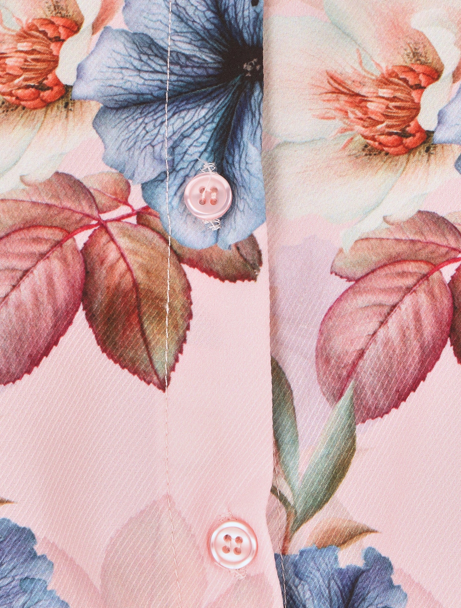 Blouse à nouer imprimé fleuri - Rose - 3