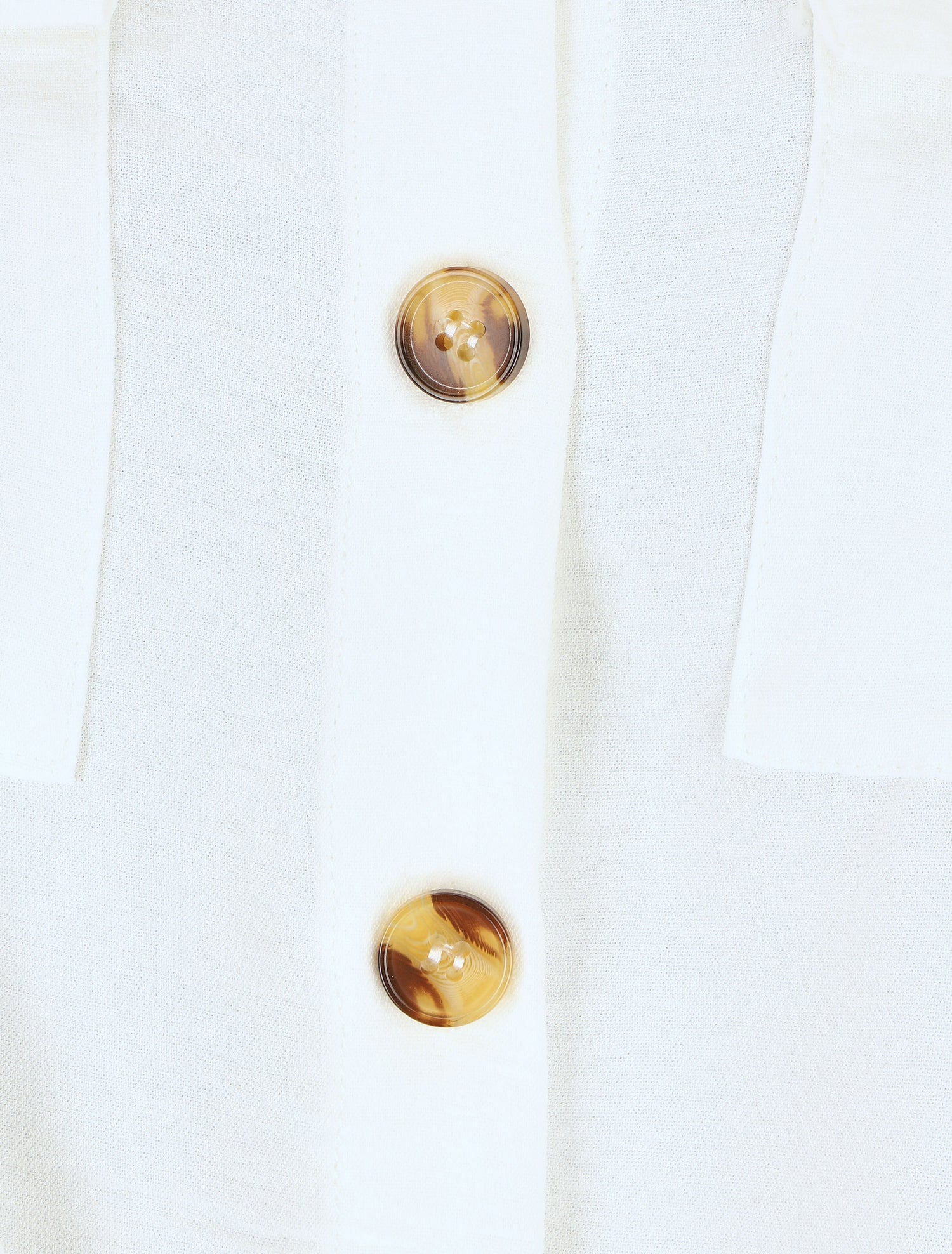 Blouse à nouer et manches retroussables - Blanc - 3