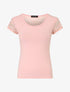 Top uni à dos ajouré en dentelle - Rose - 1