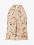 Top sans manches imprimé feuille à col américain - Beige - 1