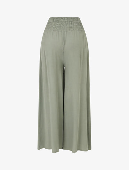 Pantalon ample à taille élastiquée - Kaki - 2