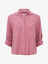 Chemise élastiquée unie manches longues - Vieux rose - 1